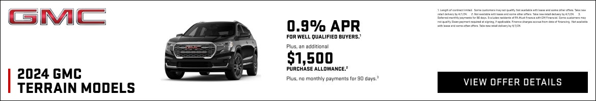 0.9% APR for well-qualified buyers.1

Plus, receive an additional $1,500 PURCHASE ALLOWANCE.2

Pl...